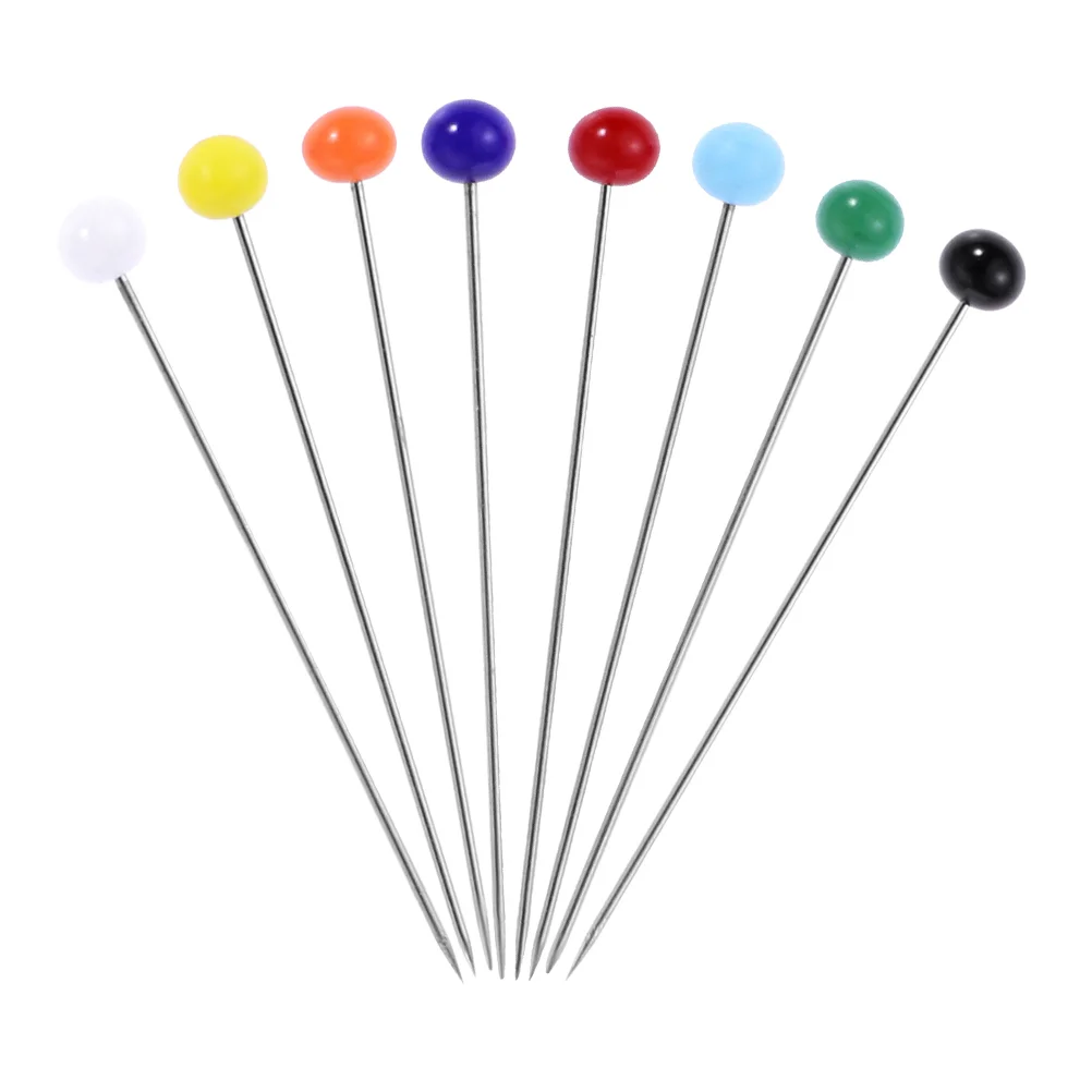 

Head Sewing Jewelry Making Straight Quilting Fabric Flat Bulk Assorted Silver Stainless Steel Push Corsage Pin Craft