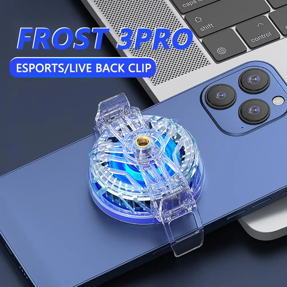 

Portable Cooling Fan Cooler Universal Gt19 Cooling Devic Back Clip Mobile Phone Radiator For Live Broadcast Gaming Air-cooled