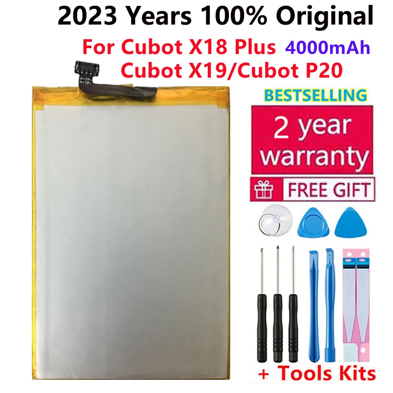 Оригинальный аккумулятор для Cubot X18 Plus, 4000 мАч, сменная батарея большой емкости для Cubot X19 Cubot P20, аккумулятор для смартфона с инструментами
