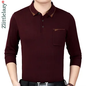2022 брендовая Повседневная однотонная зимняя плотная теплая рубашка поло для фитнеса, мужская рубашка поло из джерси, мужские футболки поло, модная одежда 93041