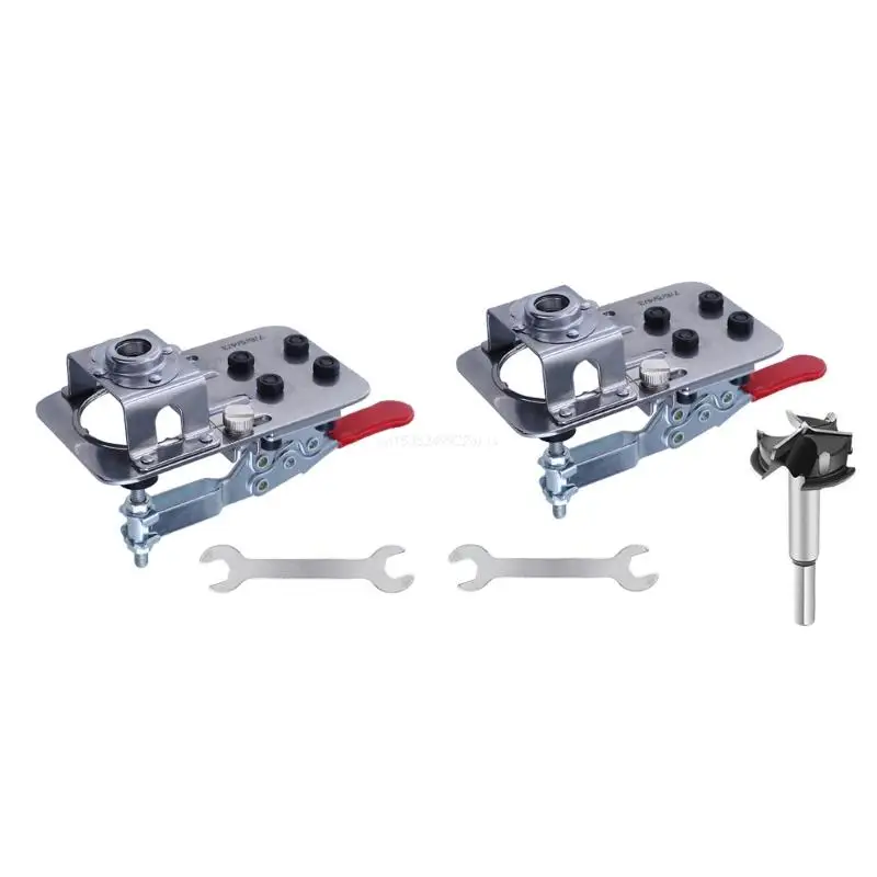 

Stainless Steel Hinge Opening Locator Adjustable Edge Distance Woodworking Clothes Cabinet Door Hinge Punching Tool