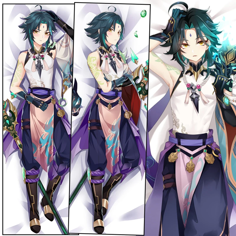 

Наволочка Genshin Impact Dakimakura Xiao для косплея, обнимающая подушка для тела, чехол для подушки Otaku Pilow, Genshin