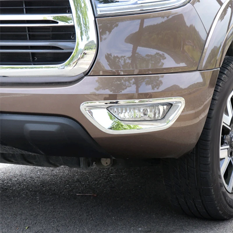 Автомобильная Хромированная передняя противотуманная фоторамка наклейка