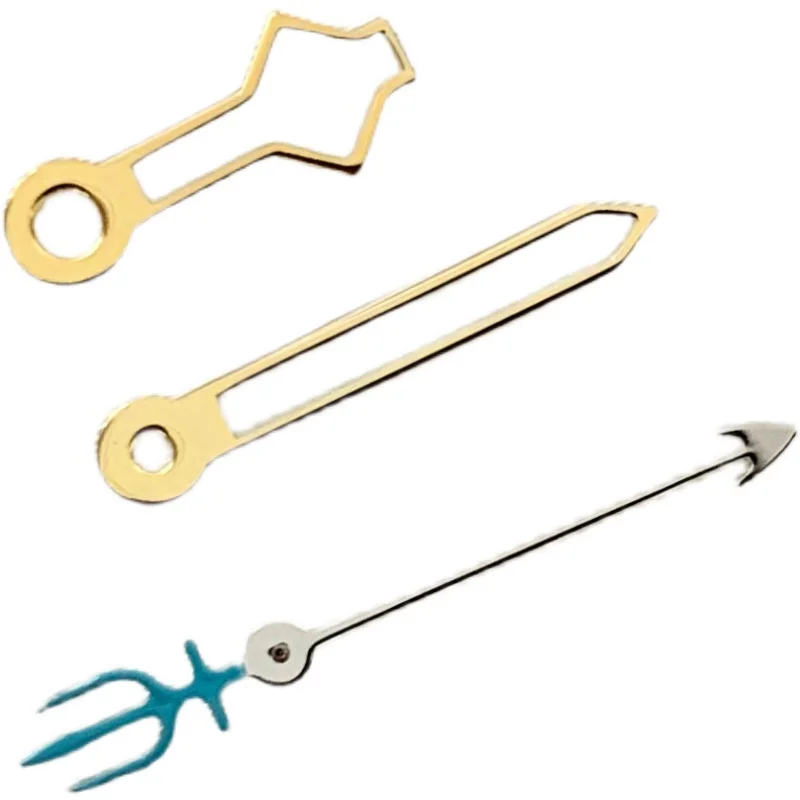 Green Luminescent Watch Hands Gold-Rimmed White Black Seconds Fitting Fits NH35 NH36 4R36 Automatic Movement Men's Watch Hands