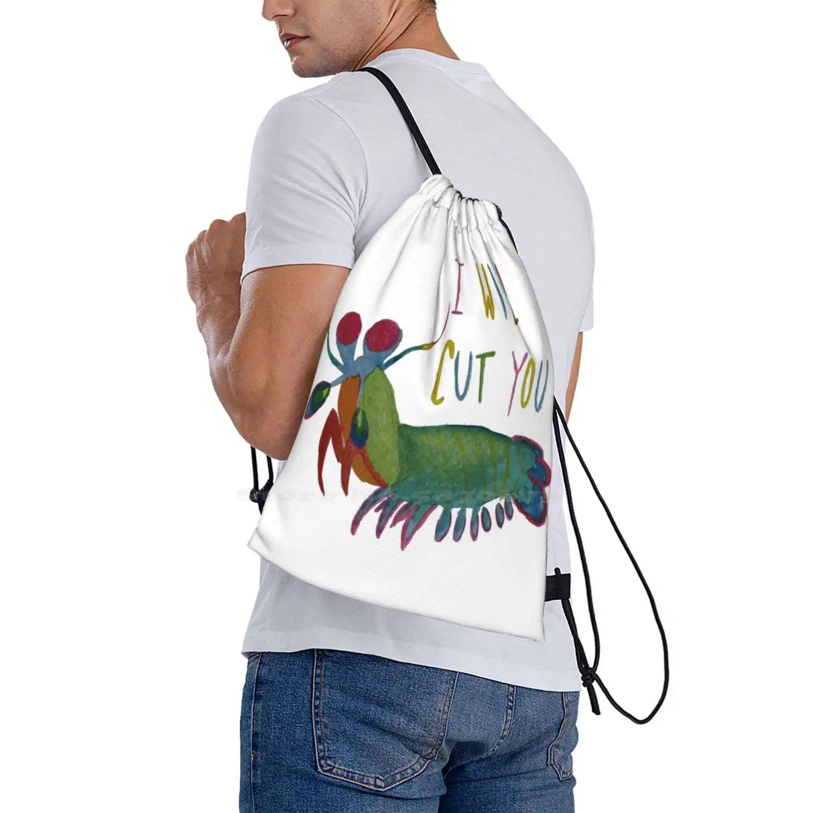 Горячая Распродажа школьный рюкзак с изображением маньтиса креветки мерцания