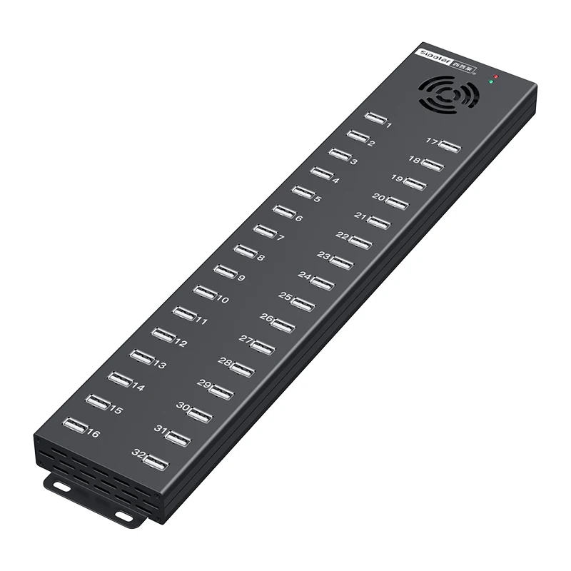 Фото A-832 Sipolar 240W 30-портовый USB 2.0 хаб с индивидуальными выключателями и блоком питания 12В 10А*2 шт. №2