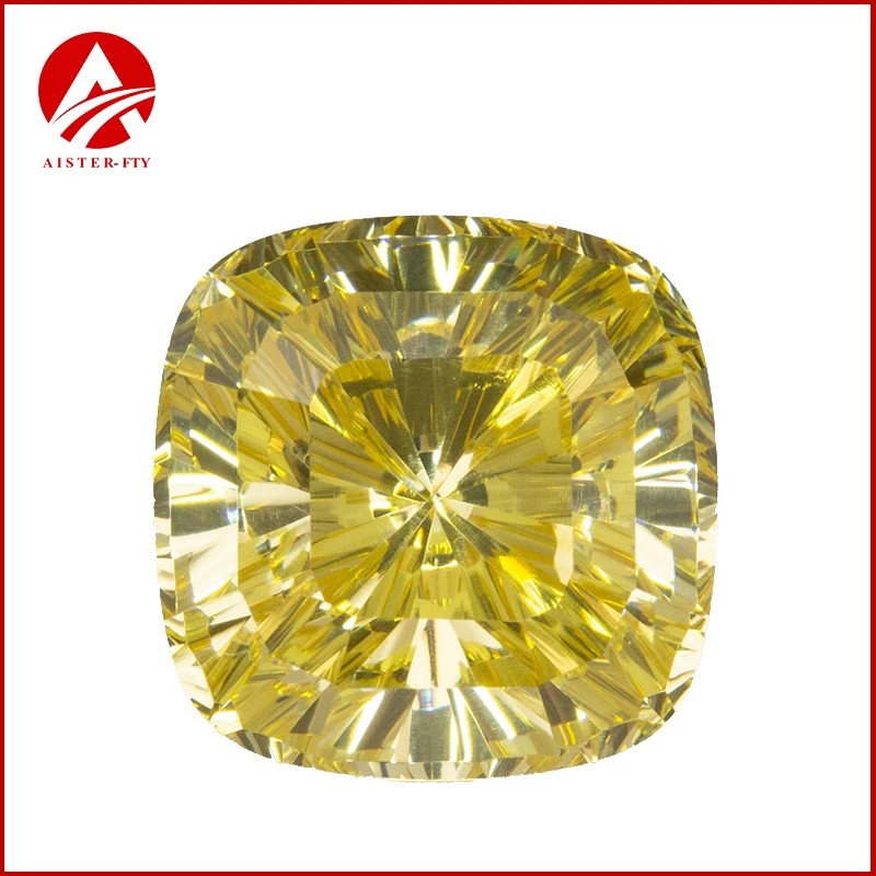 Камень с фианитом Ограненный в ювелирном стиле 10 х10 мм