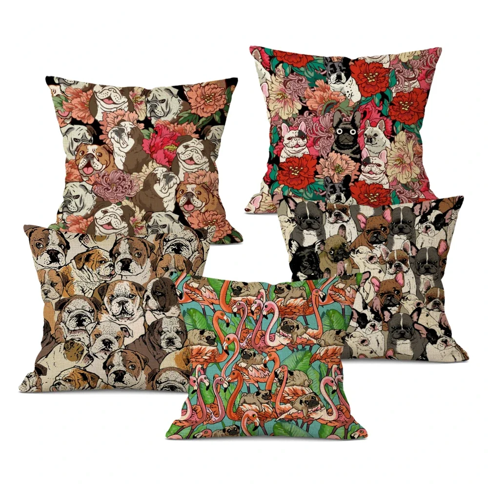 1 шт./компл. мопс собака кошка птица наволочка для сна подушки с животными чехол