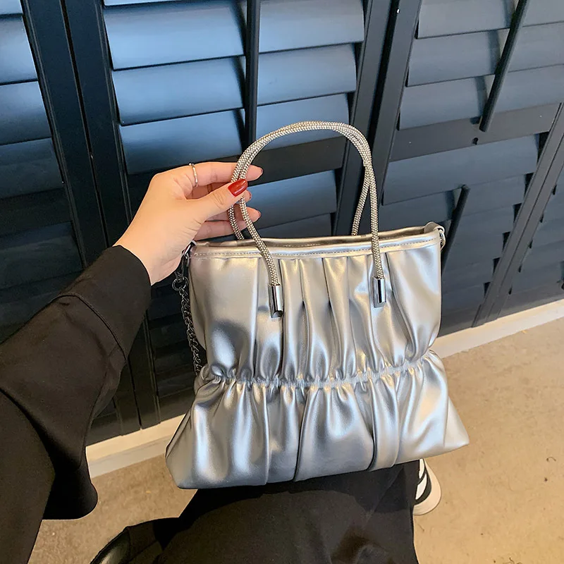 Женская плиссированная Портативная сумка летняя новая Корейская универсальная