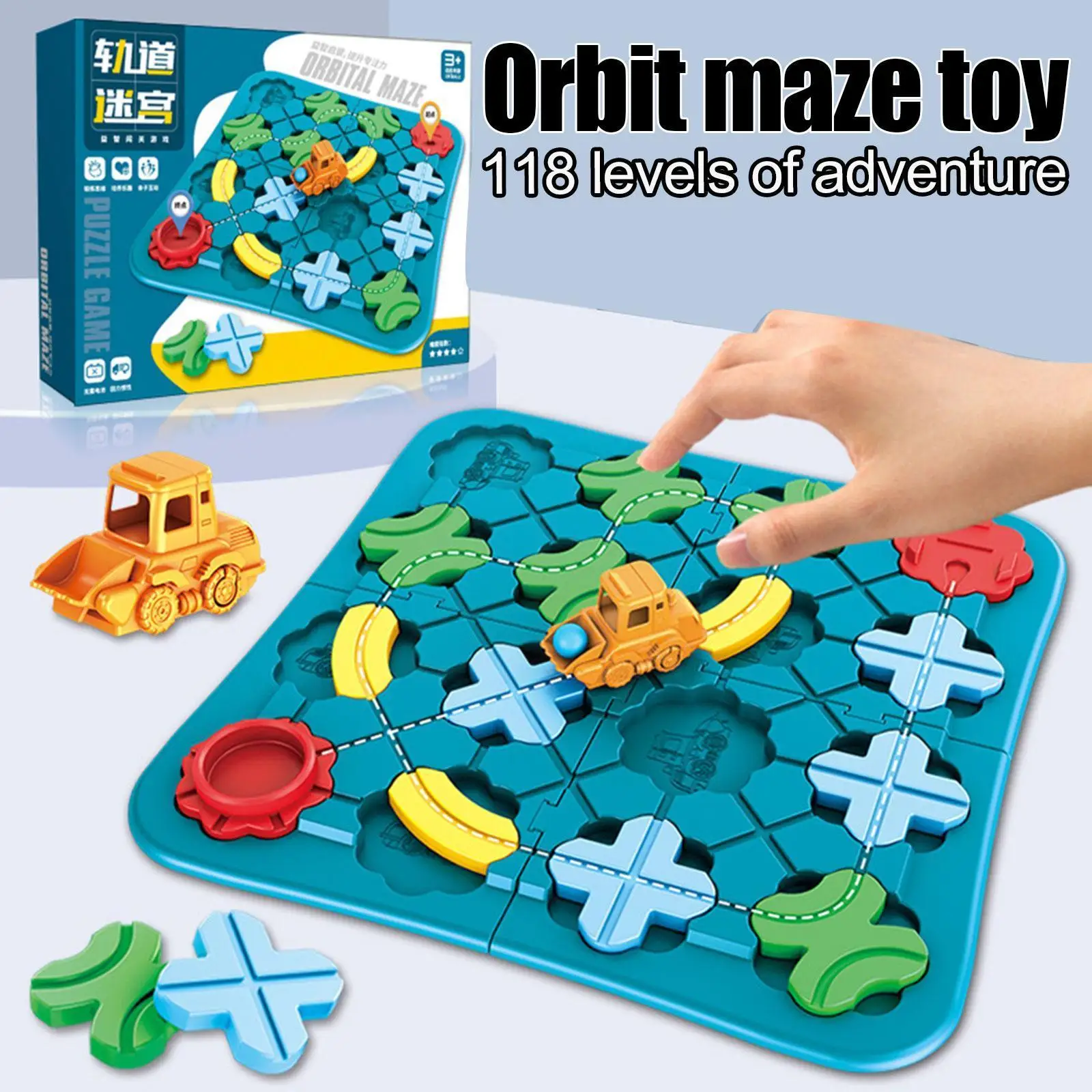 

Educational Toys Logical Road Builder Puzzle Board Building Skill Maze Toys Game Road Game Parent-child Construction K9f8