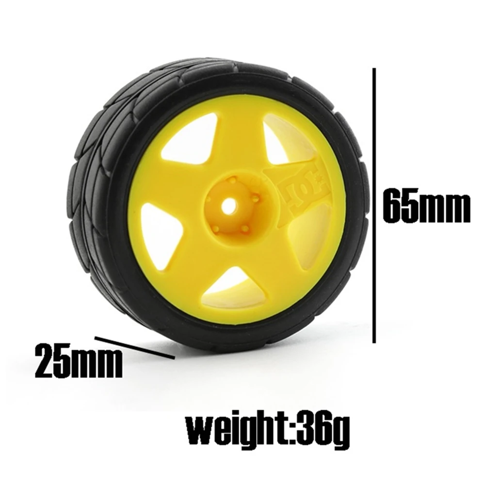 

4 шт., 12 мм, шестигранная 65 мм резиновая шина для Tamiya XV-01 TT-01 LC Racing TT-02 HPI WR8 HSP 1/10 Радиоуправляемый автомобиль, 3