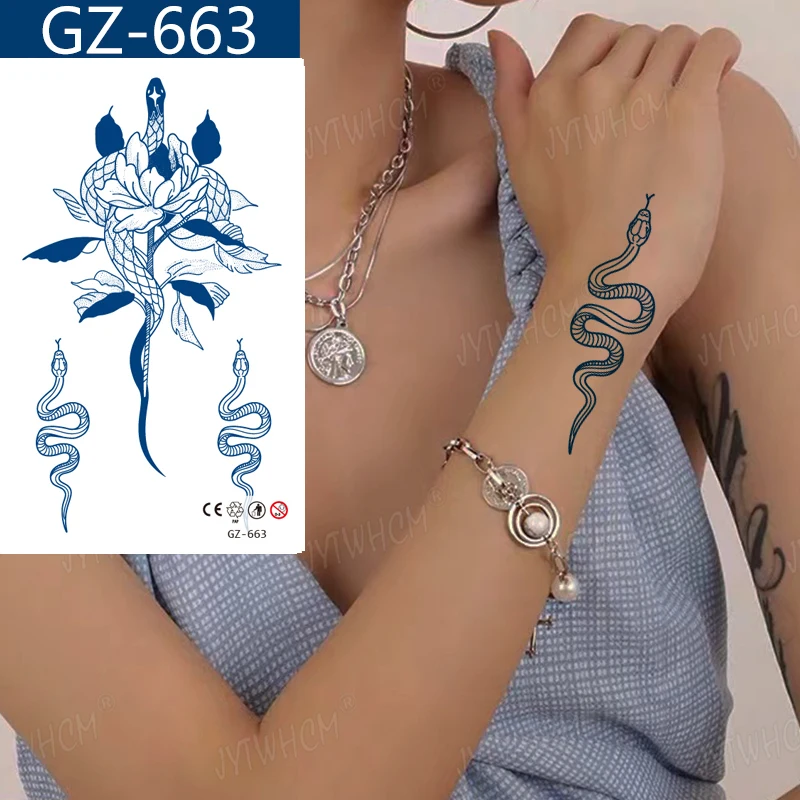 Временная водостойкая татуировка для привлекательных девушек летучая мышь