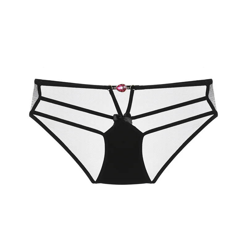 Женские сексуальные трусики Сетчатые эластичные прозрачные с рельефным