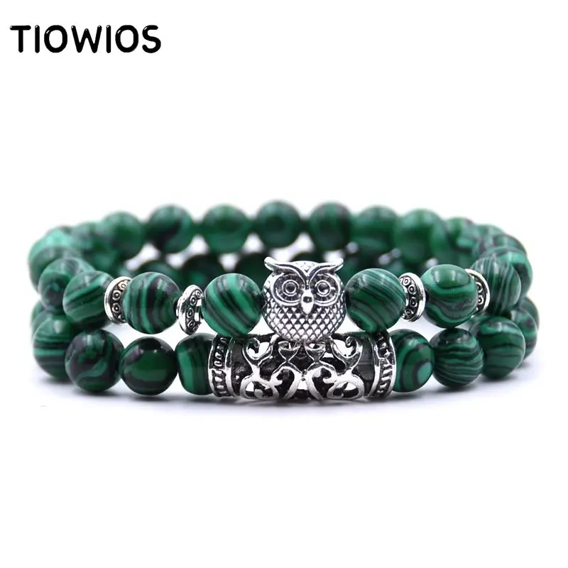 TIOWIOS Alloy Owl Set Beads Bracelet Party Lady Wedding Jewelry Gift For Men Women | Bracelets