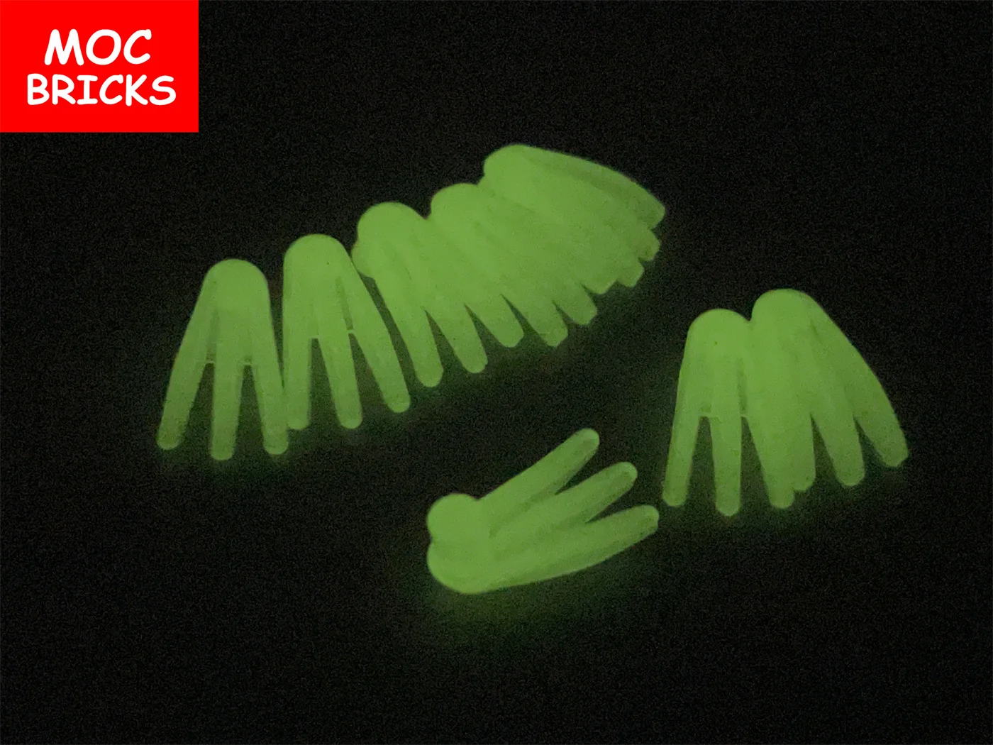 10 штук MOC кирпичи Фигурная часть 10187 Светящийся боевой инструмент когтистого истребителя Игрушка на заказ Учебные строительные блоки подарки для детей.