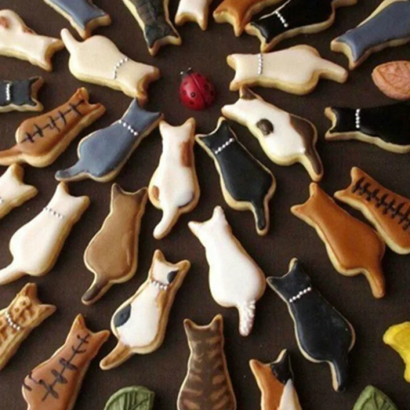 Симпатичная кухонная форма в форме кошки из нержавеющей стали Sugarcraft Торт печенье