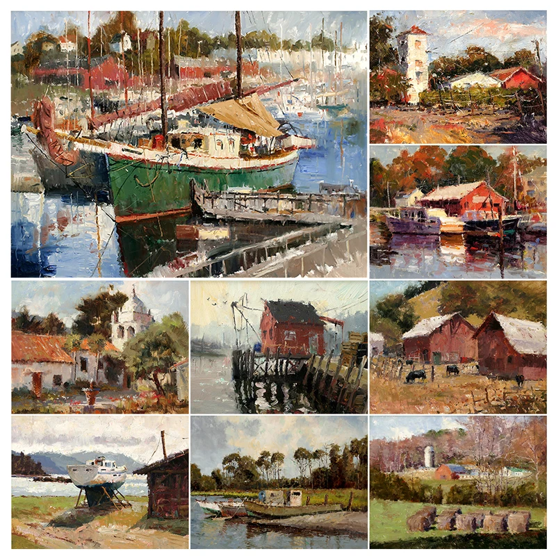 

5D DIY Diamond Painting Landscape Diamond Embroidery Full Rhinestone Mosaic Steamer Cross Stitch Kit Art Home Decor Gift