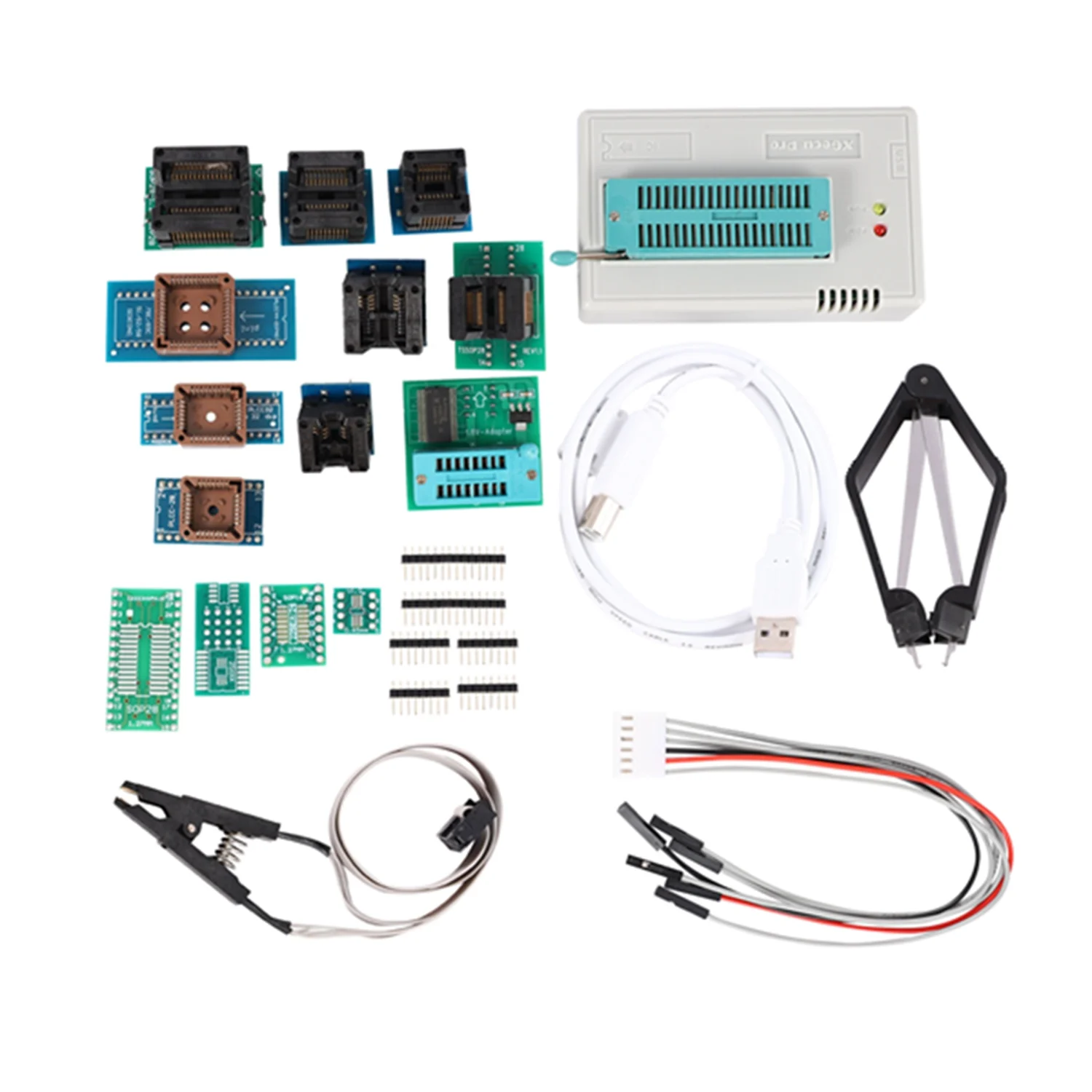 

Newest V8.33 Tl866Ii Plus Universal Minipro Programmer Tl866 Nand Flash Avr Pic Bios Usb Programmer+17 Pcs Adapter