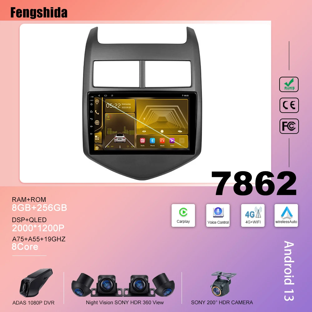 

Android Radio For Chevrolet Aveo 2 2011 - 2015 GPS Navigation Carplay Car Multimedia Player Touch Screen No 2din DVD Mirror Link
