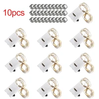 10PCS 1M 2M LED String Lights Copper Silver Wire Garland Light Waterproof Fairy Lights For Christmas Wedding Party Decoration