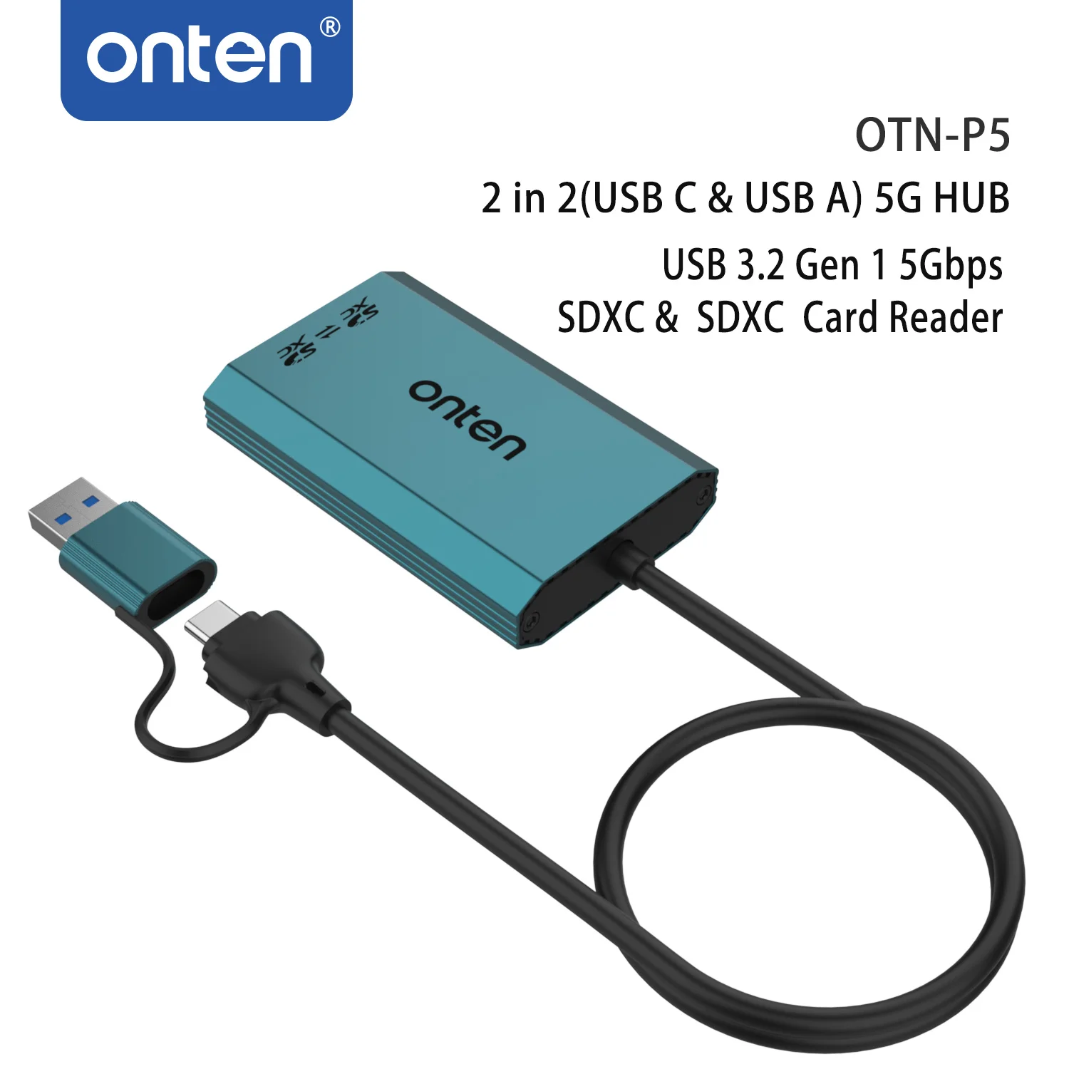 ONTEN 2 в 2/3 (USB C и USB A) 5/10G HUB 3.2 Gen 1 CFexpress A/B/SDXC Micro SDXC Card Reader Корпус из алюминиевого сплава