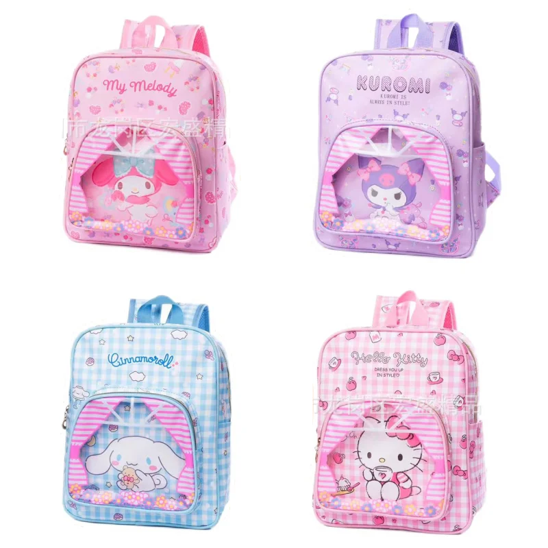 

Sanrio Cartoon Collection Hello Kitty Kuromi Kawaii Children's Casual Backpack Schoolbag Women's Backpack Birthday Gift