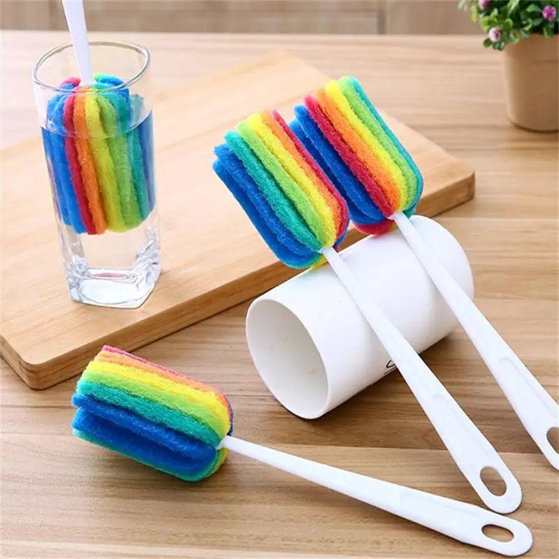 

Universal Detachable Water Bottle Washing Sponge Cleaning Brush Glass Cup Scrubber Baby Bottles Brush Household Cleaning Tools