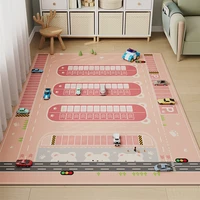 pink carpet parking lot children room carpet living room game mat bedroom game pad crawling mat decor home non slip washable rug