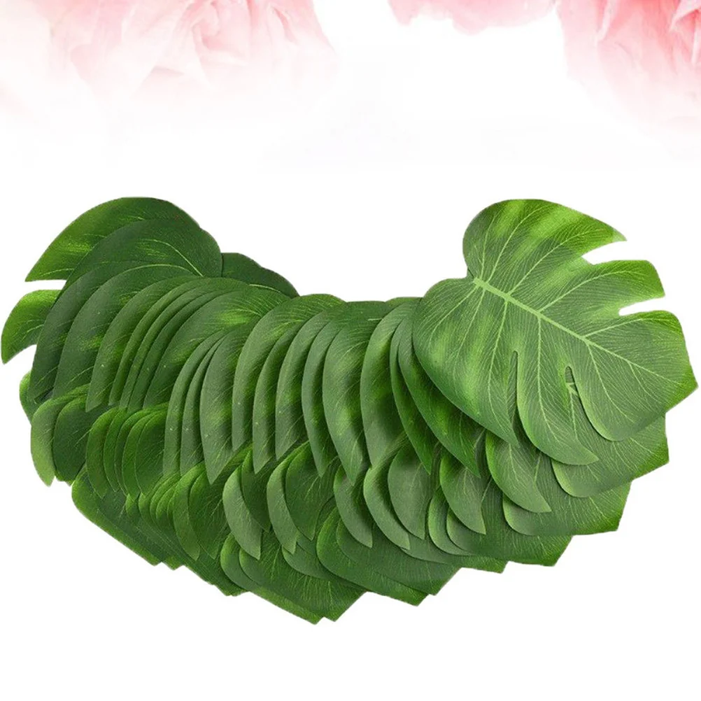 Simulation Monstera Leaves Vivid Plants Party Decor Turtle Leaves for Wedding