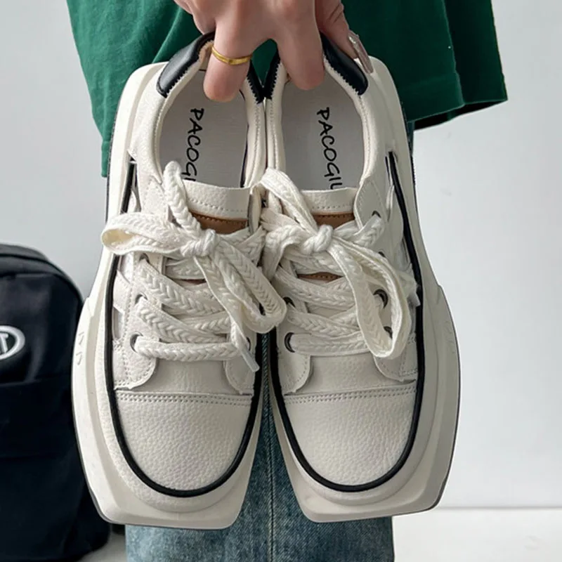 

Женские кроссовки на шнуровке, сандалии на плоской платформе, дышащие, для бега, прогулок, летняя спортивная обувь, 2023