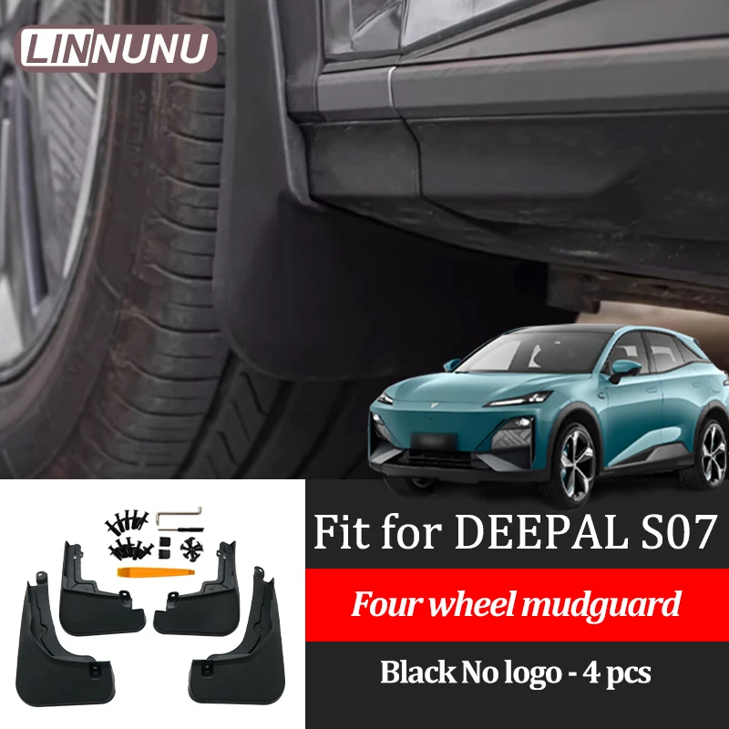 

Linnunu подходит для Deepal S07 L07 Sl03 Автомобильные крылья передних и задних колес, четырехколесные крылья, без перфорации, со светоотражающими наклейками для автомобиля, крылья для предотвращения брызг грязи, специальные декоративные детали для автомо