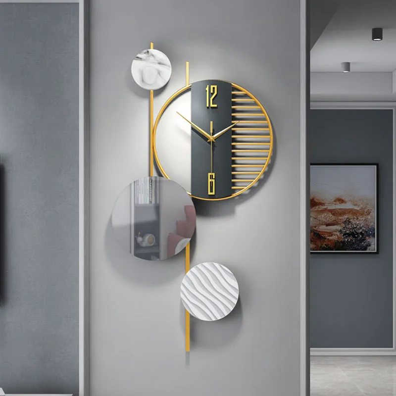 

Modern Wall Clock Classic Quartz Mechanism Designer Metal Wall Clock Home Design Minimalist Reloj De Pared Wall Decor HX50NU