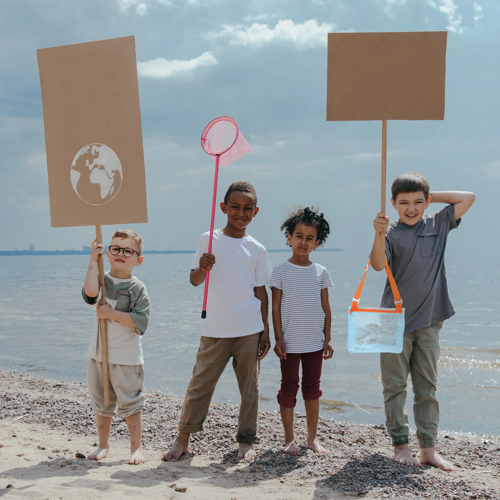 

Summer Beach Portable Collecting Bag Toy Multi-function Mesh Wear-resistant Kids Accessory