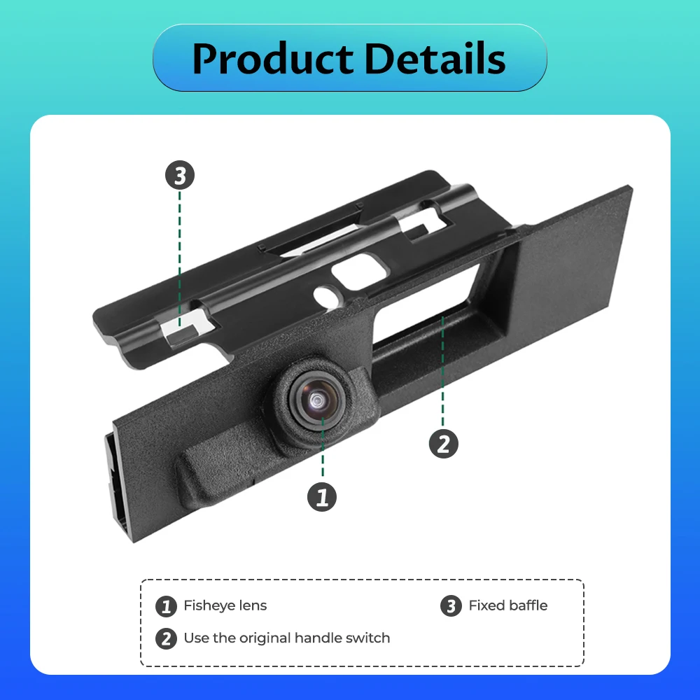 170-градусный MCCD AHD 1080P ручка переключателя багажника автомобиля камера заднего