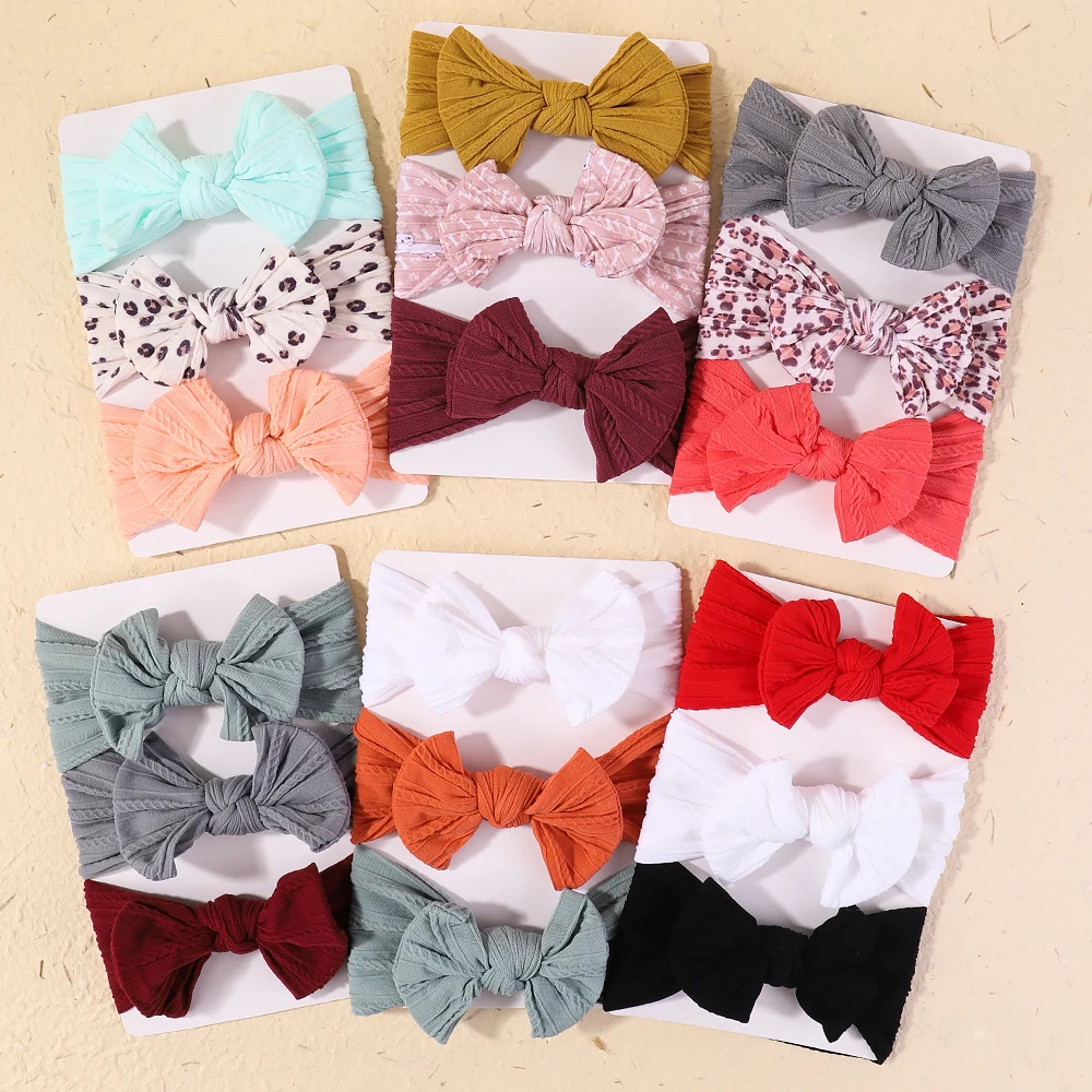 

3Pcs/Lot Soft Knit Baby Headbands Children Elastic Baby Girls Turban for Kids Hair Bands Newborn Headwrap Baby Hair Accessories