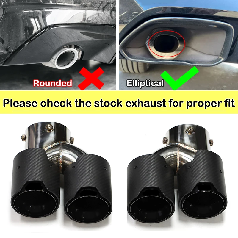 

Автомобильный четырехъядерный наконечник выхлопа для BMW G20 G21 M340i G42 M240i G23 M440i Dual M Performance Наконечник глушителя Сопло выхлопной системы Выхлопная труба