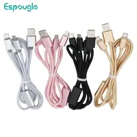 1.2m 3 in 1 Charge Cable for iPhone Charging Charger Micro USB Type C Wire For Samsung Xiaomi Huaweri Android Mobile Phone Cord