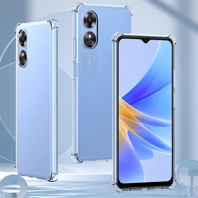 Clear Air-bags Soft Silicone Protect Fundas For Oppo A17 4G Case Cover Oppoa17 Orro Opo A17 A 17 4G Shockproof Phone Back Cover 2