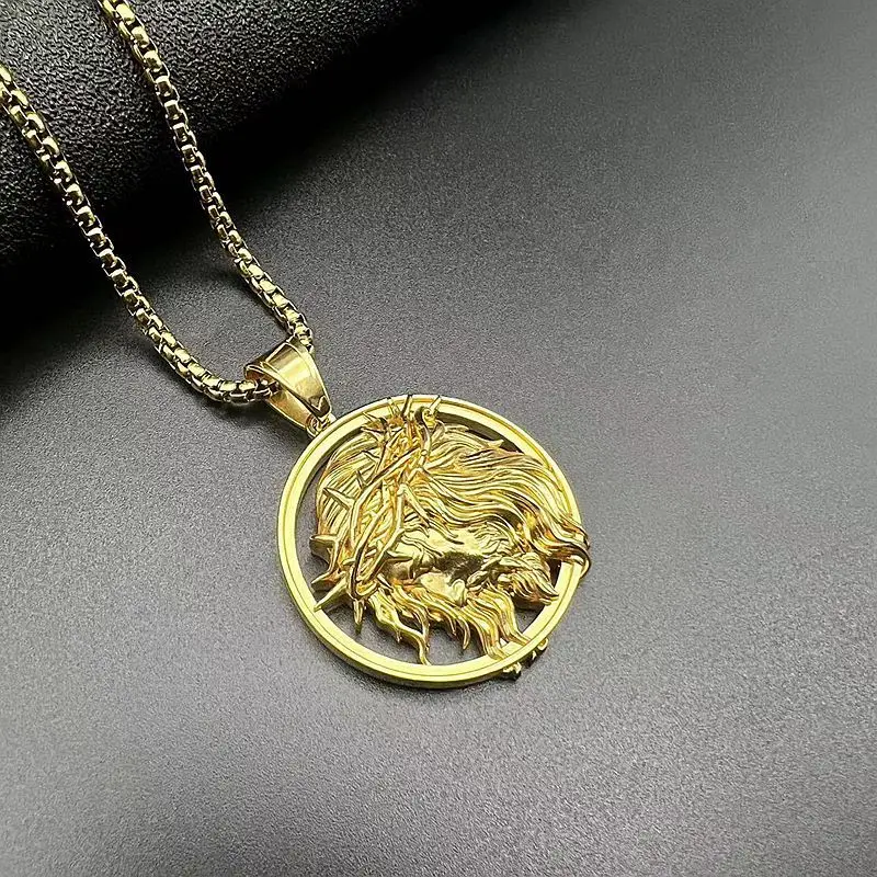 

Stainless Steel Jesus Pendant Necklace