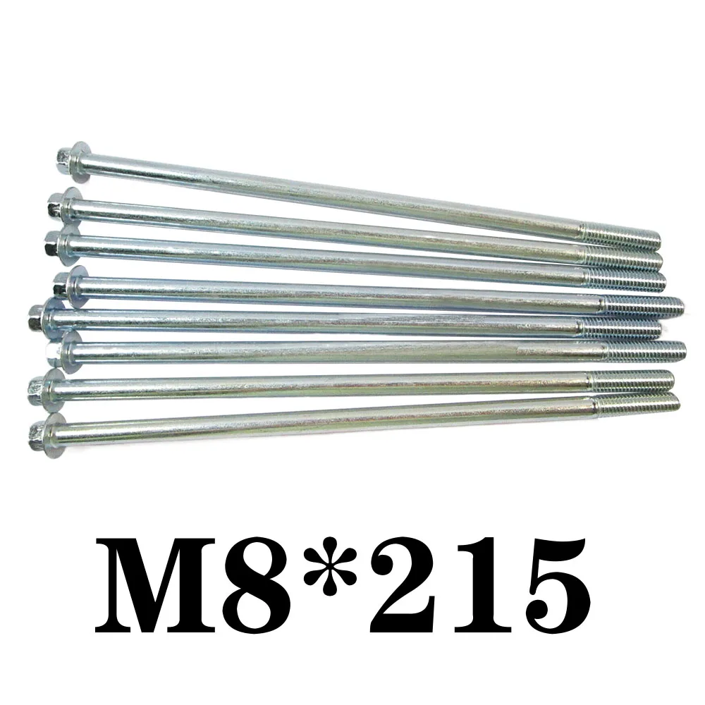 

Hexagon flange extension bolt M8*215 gasoline diesel generator bracket shaft concave head 10 pairs of white zinc blue
