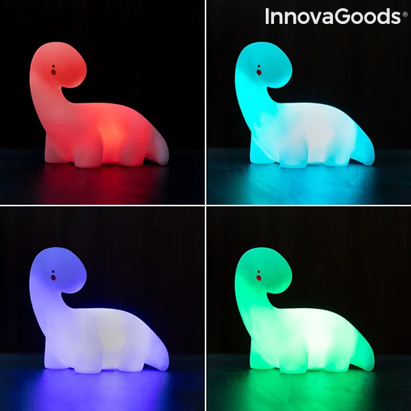 Динозавр разноцветный светодиодный светильник Lightosaurus InnovaGoods| |