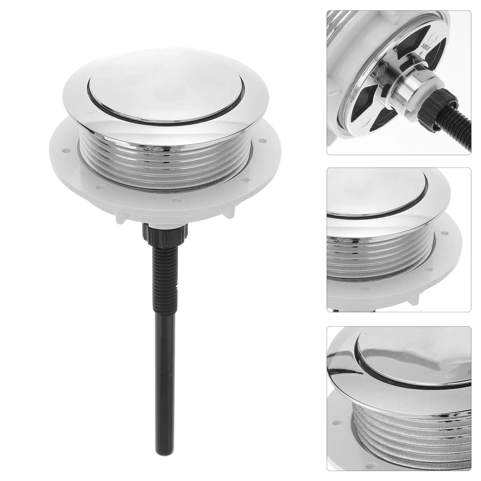 

1pc Toilet Water Tank Dual Push Button Round ABS Flush Switch Push Button