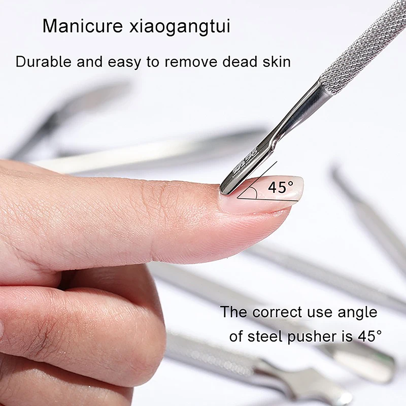 

Нажимной маникюрный нож из нержавеющей стали, предназначенный для удаления омертвевшей кожи, двухсторонний ультратонкий маникюрный нож для удаления омертвевшей кожи