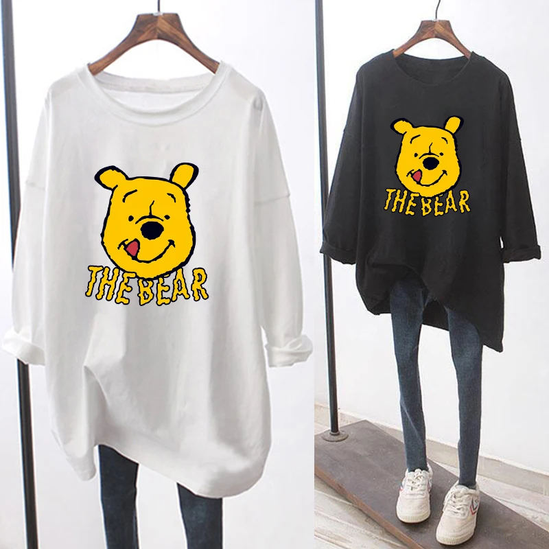 

Women T Shirt Kawaii Disney Winnie The Pooh Harajuku Cute Anime T-shirt 90s Graphic Casual Tshirt Streetwear Y2k Clothes Tops