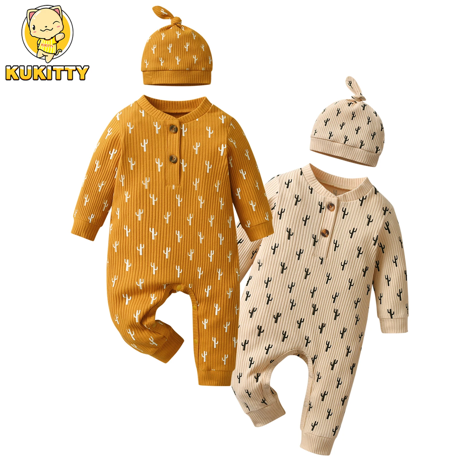 2 шт./упаковка детские комбинезоны с шапочкой