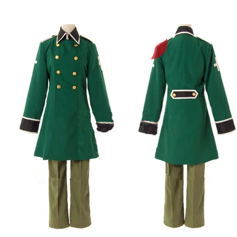 

Anime APH Axis Powers Hetalia Switzerland Military Uniform Cosplay Costume Customized Size Coat Hat Belt Pants