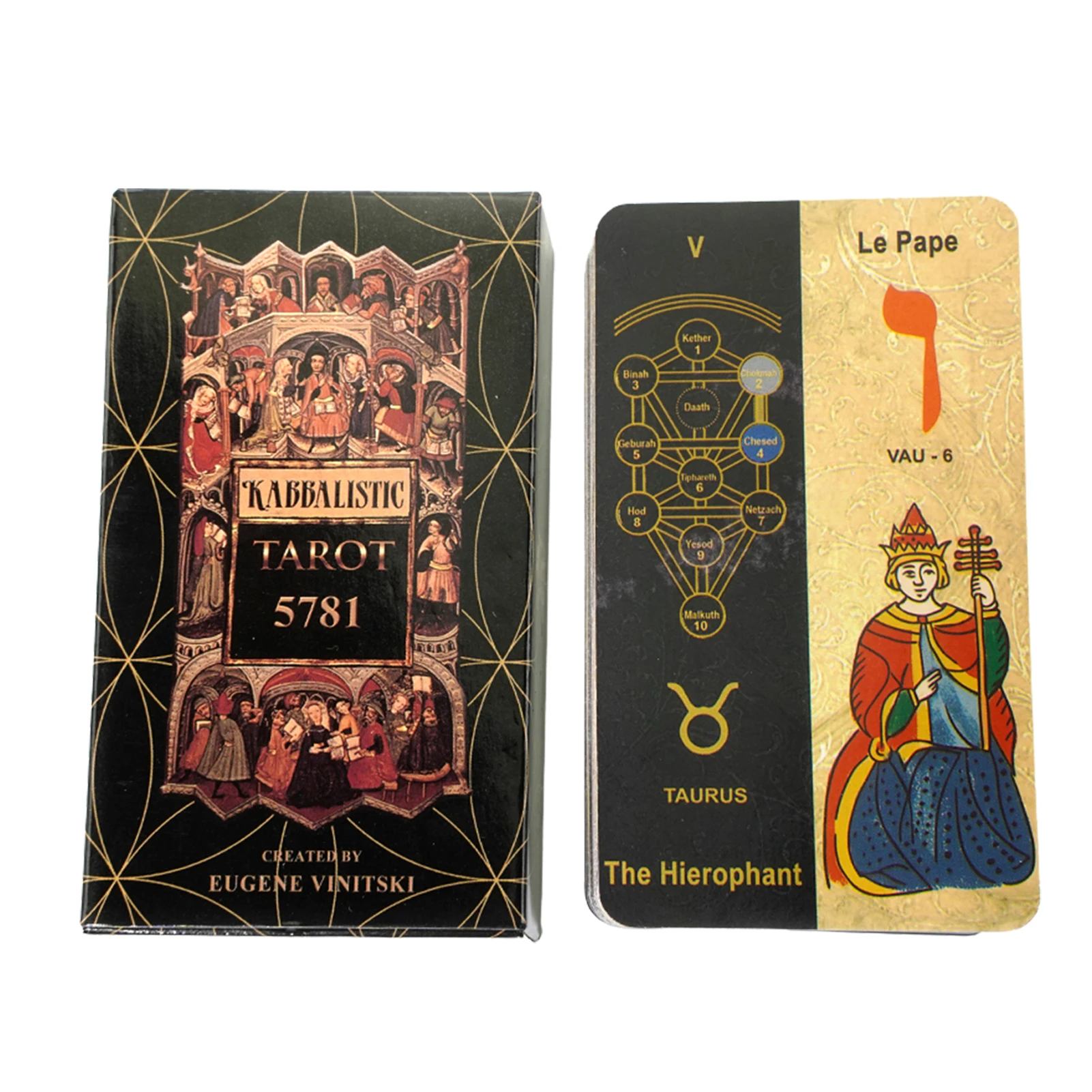 

Tarot Cards 78 Cards/Set Original Classic Tarot Cards Deck Kabbalistic Tarot Cards Divination Suitable Tarot Enthusiasts and Beg