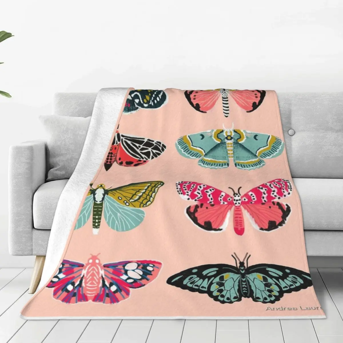 Покрывало Lepidoptery № 1 от Andrea Lauren покрывало на кровать толстые пушистые мягкие