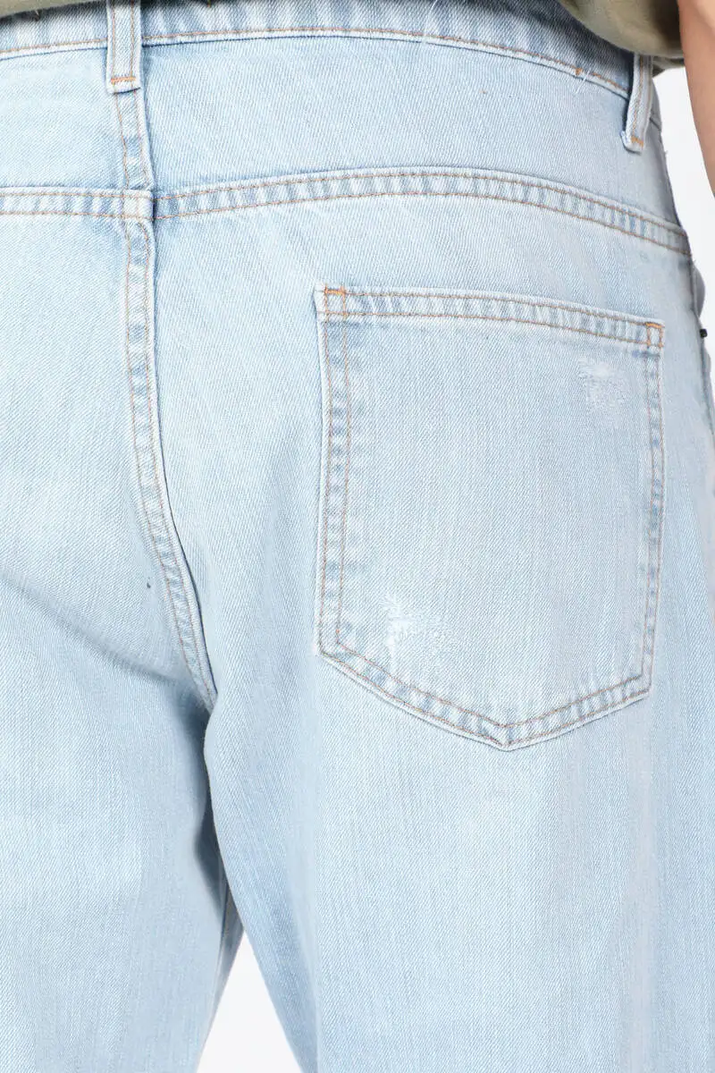 

Erkek Straight Fit Jean Pantolon Ak Mavi
