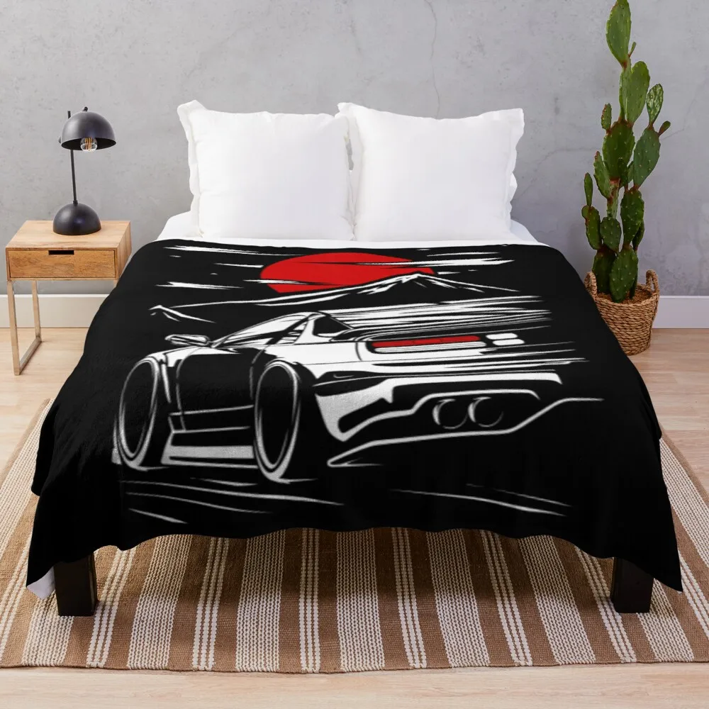 

Nissan 300zx Fairlady Z Throw Blanket Crochet Blankets Blanket For Decorative Sofa Designer Blankets Plush Fabric